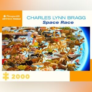 Pomegranate “Space Race” 2000 Piece‎ Puzzle by Charles Lynn Bragg New Sealed Box